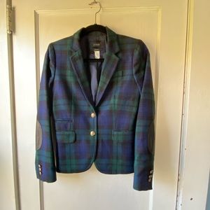 J Crew classic plaid Schoolboy blazer